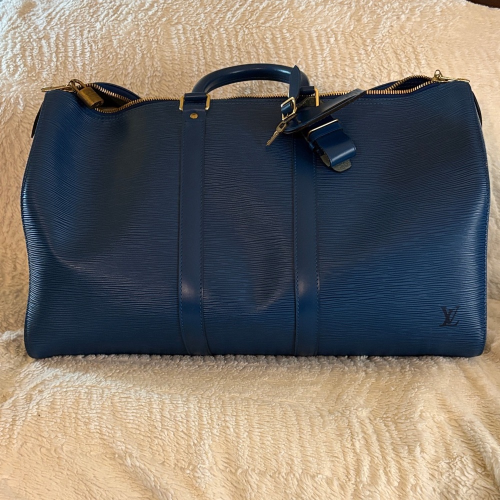 Louis Vuitton Navy Duffel Bag